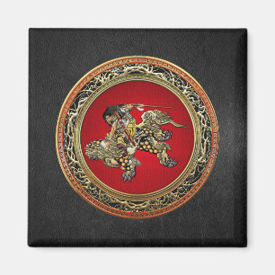 Imã [500] Hokusai - Shoki Riding Shishi Lion