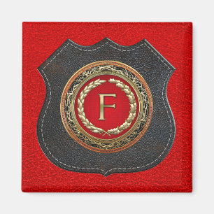 Imã [500] Monograma Dourado "F"