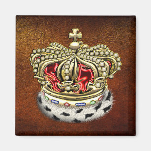 Imã [500] Príncipe [Rei] Coroa Real [Pele+Dourada][Ve