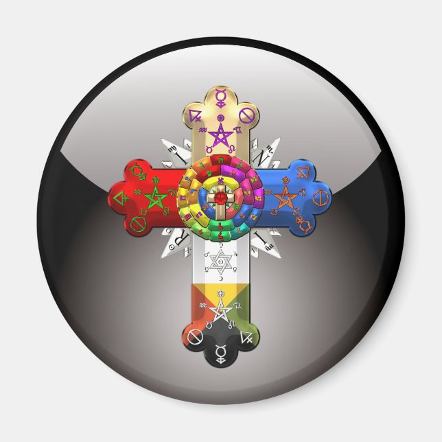 Imã [500] Rosy Cross (Rosa Croix) (Frente)