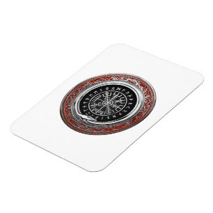 Ímã [500] Vegvisir - Bússola mágica de virar prata
