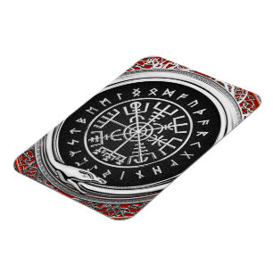 Ímã [500] Vegvisir - Bússola mágica de virar prata