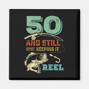 Imã 50.º Aniversário A pescar 50 pescadores Mens Pu