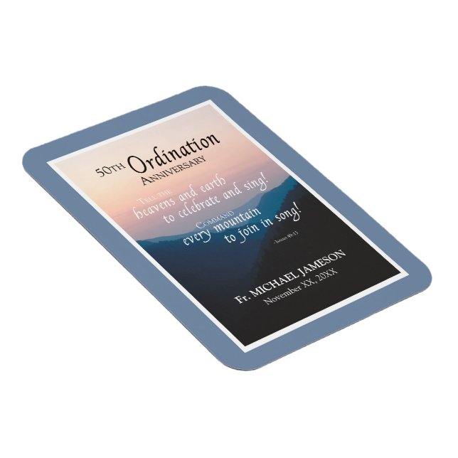 Ímã 50.º Aniversário dos Parabéns de Ordenação (Lado Direito)