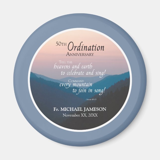 Imã 50.º Aniversário dos Parabéns de Ordenação (Frente)