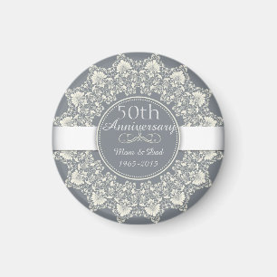 Imã 50.º lugar redondo ornamental do aniversário de ca