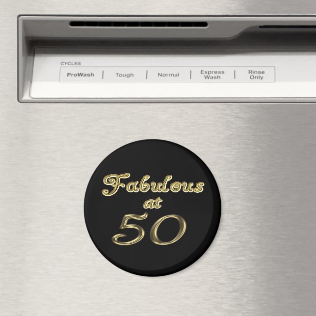 Imã 50 anos fabulosos aos 50 anos Dourados de tipograf (In Situ (Dishwasher))