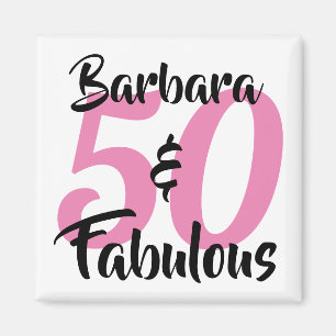Imã 50 e Fabuloso Aniversário Personalizado