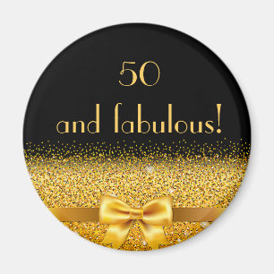 Imã 50 e fabuloso monograma elegante de ouro negro