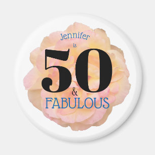 Imã 50 e Festa de aniversário pálida de Rosa fabulosa