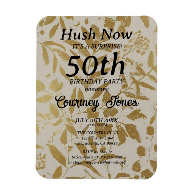 Ímã 50.o aniversário da Costa do Marfim Dourada 2.0 (Vertical)