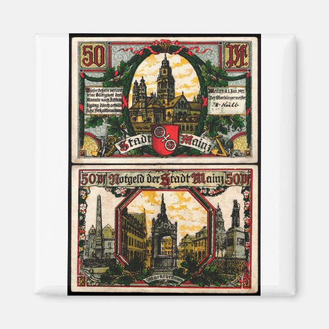 Imã 50 Pfg 1921 Mainz (Frente)