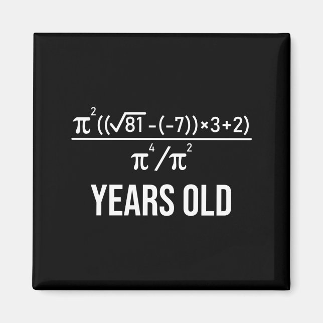 Imã 50 Years Old Equation Funny 50th Birthday Math  (Frente)