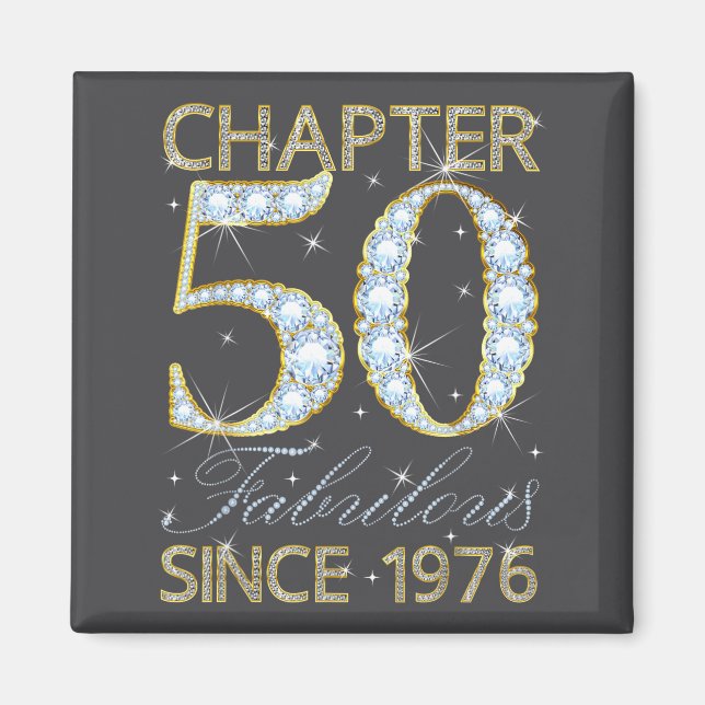 Imã 50th Birthday Chapter 50 Fabulous Since 1976  (Frente)