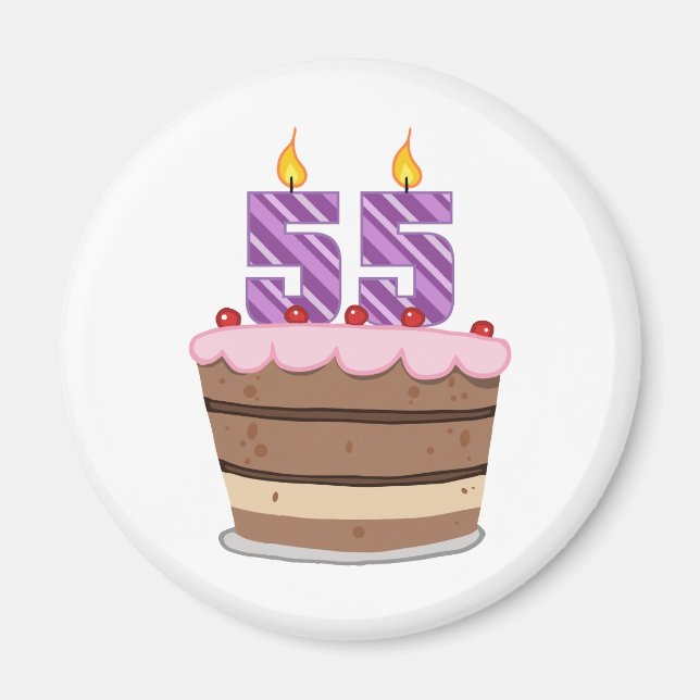 Imã 55 anos de idade no Bolo de Aniversário (Frente)