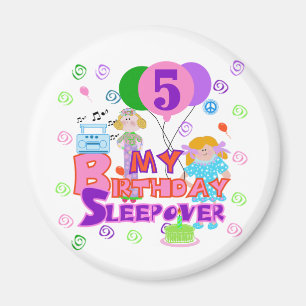 Imã 5 Birthday Sleepover Camiseta e presentes