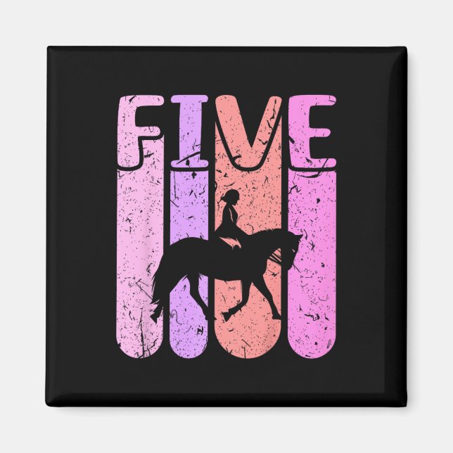 Imã 5 de Aniversário de Cavalo (Frente)