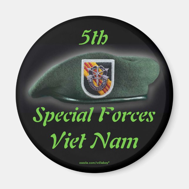 Imã 5 de forças especiais Grupo Green Berets Magnet (Frente)