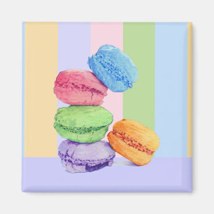 Imã 5 Macarons stripes Magnet