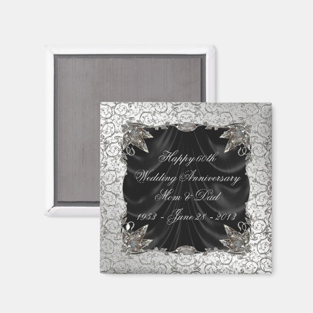 Imã 60º Aniversário do Casamento (Front/Back)