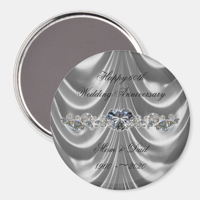 Imã 60º Aniversário do Diamond Heart (Front/Back)