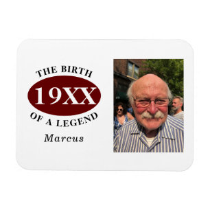 Ímã 60º Nascimento De Um Modelo De Foto De Aniversár