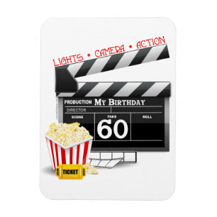 Ímã 60º Tema do Filme de Aniversário