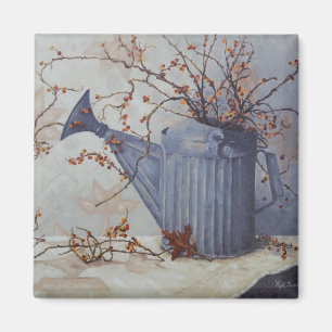 Imã 6033 BitterSweet em Watering Can on Quilt Magnet