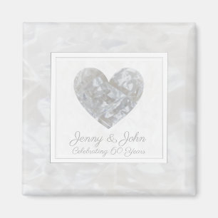 Imã 60th diamond wedding anniversary heart custom