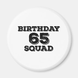Imã 65 Designs de aniversário ao quadrado