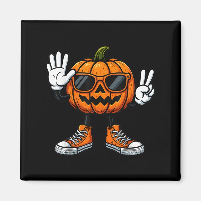 Imã 67 Abóbora de Halloween Engraçado Brainrot Meme Cr (Frente)