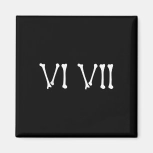 Imã 67 Algarismos Romanos Vi Vii Esqueleto Divertido H