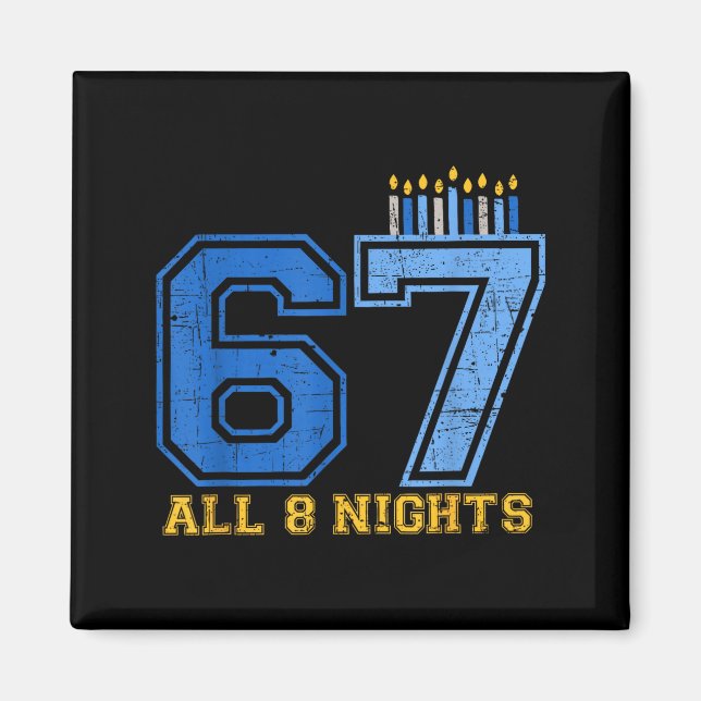 Imã 67 All 8 Nights Hanukkah Jewish Chanukah Six Seven (Frente)