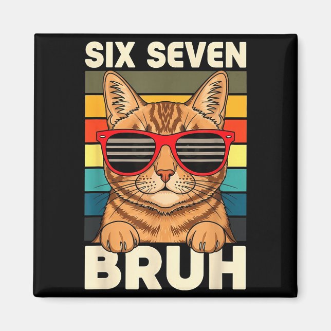 Imã 67 Animals Funny 67 Brainrot Youth Kids Cat 67  (Frente)