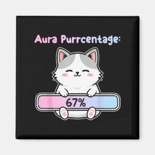 Imã 67 Aura de Gato Engraçado Energia no Seis Sete Mem