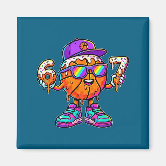 Imã 67 Basketball Drip Six Seven Funny Meme Gen Alpha  (Frente)