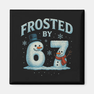Imã 67 Boneco de Neve de Natal 6 7 Meme da Internet Na