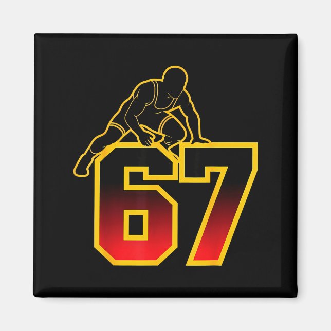 Imã 67 Brainrot Youth Wrestling Drip - Funny Kids 67  (Frente)