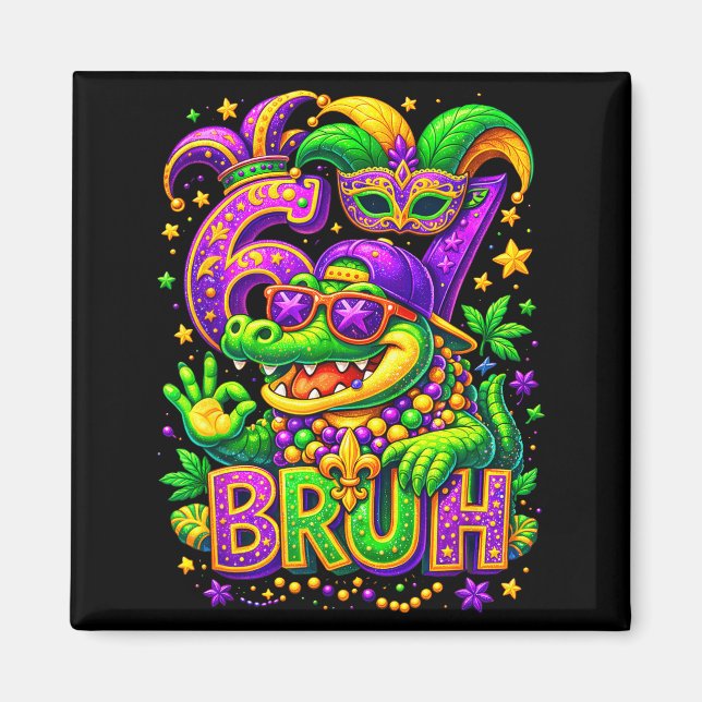 Imã 67 Bruh Crocodile México Feriado de Carnaval  (Frente)