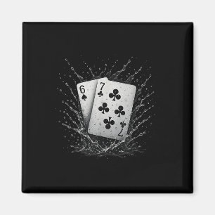 Imã 67 Cartas de Baralho Seis Sete Meme Jogo de Cartas