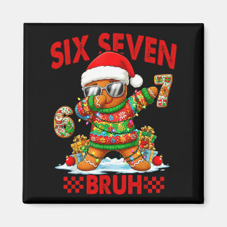 Imã 67 Christmas 6 7 Meme Gingerbread Man Xmas Pajamas