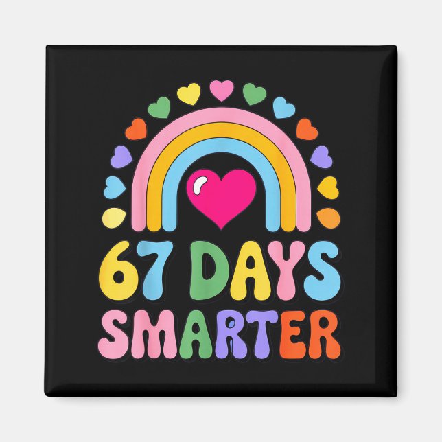 Imã 67 Days Smarter Happy Teacher Back To School Celeb (Frente)