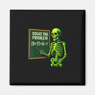 Imã 67 Esqueleto de Halloween de Matemática Meme para 