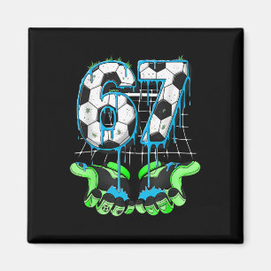 Imã 67 Futebol Divertido Six Seven Geração Alpha Meme