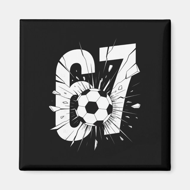 Imã 67 Futebol Seis Sete 6 7 Meme 67 _2  (Frente)