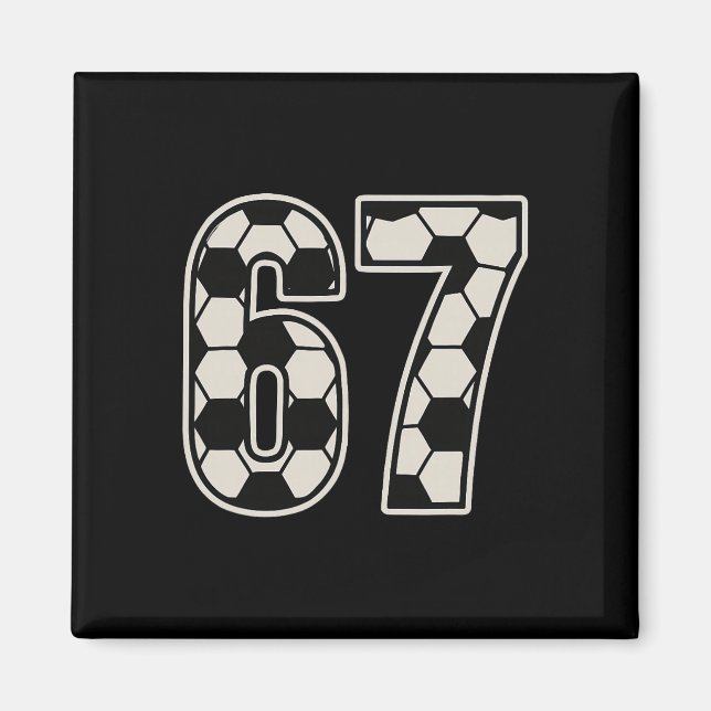 Imã 67 Futebol Seis Sete 6 7 Meme 67 _3  (Frente)