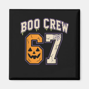 Imã 67 Halloween Boo Crew Srts Jersey Brainrot Meme Si