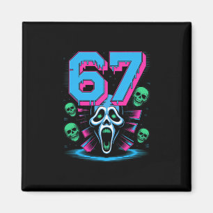 Imã 67 Halloween Scp Horror Face Camisa Assustadora de