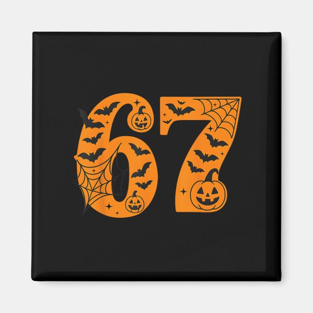 Imã 67 Halloween Seis Sete Meninos Brainrot (Frente)