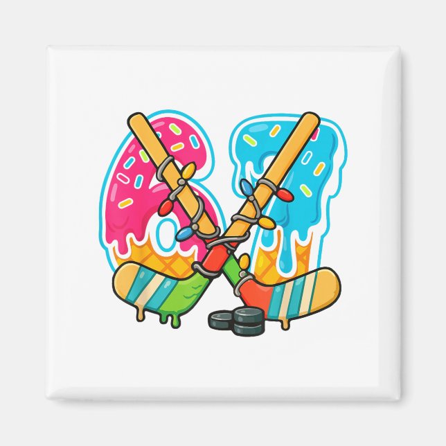 Imã 67 Ice Cream Drip Hockey Christmas Light  (Frente)